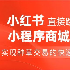 重磅 小红书直接跳转小程序商城,实现种草商品一键购物